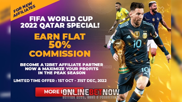 The World-Class Affiliate program is at your reach with 12BET Affiliate