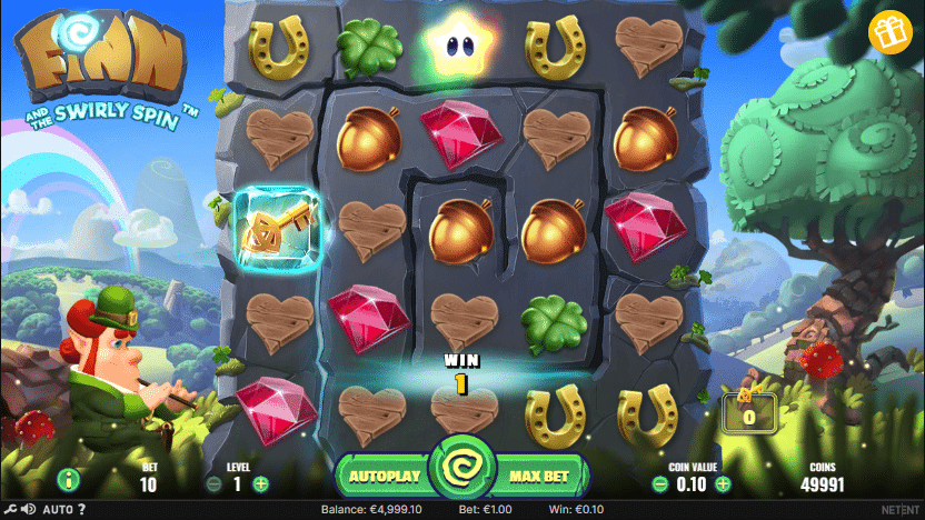 Finn and the Swirly Spin Slot Graphics