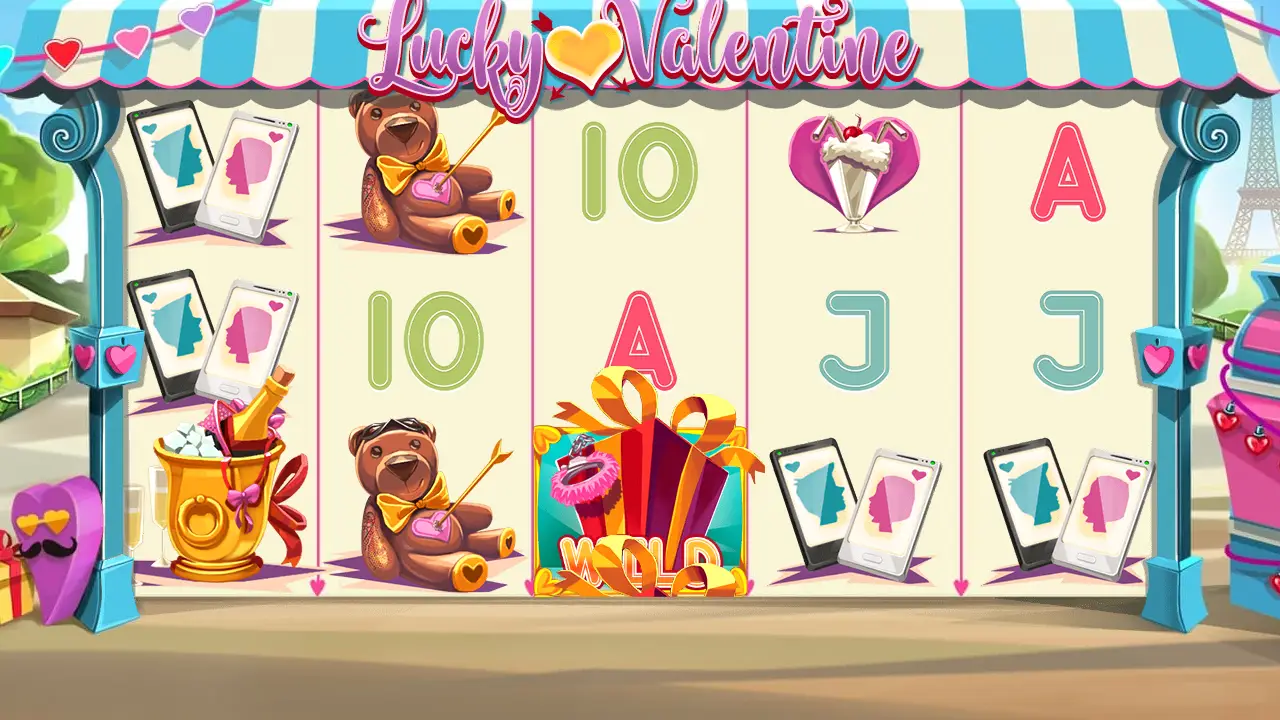 lucky valentine slot graphics